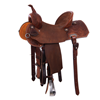 Chestnut 1/2 Breed Sunburst Floral Notched Barrel Saddle