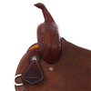 Chestnut 1/2 Breed Sunburst Floral Notched Barrel Saddle