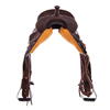 Chocolate 1/2 Breed Basket MW Floral Notched Barrel Saddle
