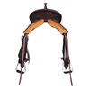 Chocolate 1/2 Breed Basket MW Floral Notched Barrel Saddle
