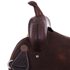 Chocolate 1/2 Breed Basket MW Floral Notched Barrel Saddle