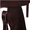 Chocolate 1/2 Breed Basket MW Floral Notched Barrel Saddle