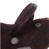 Chocolate RO Full Quilt and MW Floral Round Barrel Saddle