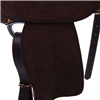 Burns Chocolate Rough Out Barrel Saddle with Floral Tooling 
