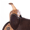 Burns Chocolate Rough Out Barrel Saddle, Natural Floral Tool