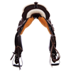 Chocolate RO Rawhide Swell Binding Buckstitch Barrel Saddle