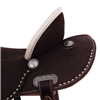 Chocolate RO Rawhide Swell Binding Buckstitch Barrel Saddle