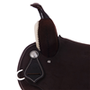 Chocolate RO Rawhide Swell Binding Buckstitch Barrel Saddle