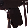 Chocolate RO Rawhide Swell Binding Buckstitch Barrel Saddle