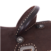 Chocolate RO Full Natural Buckstitch Notched Barrel Saddle