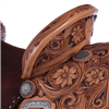 Burns Chestnut Rough Out Sunburst Tooled Saddle