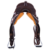 Burns Chocolate Rough Out Sunflower Barrel Saddle