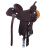 Burns Chocolate Rough Out Sunflower Barrel Saddle