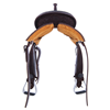 Burns Chocolate Rough Out Sunflower Barrel Saddle