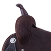 Burns Chocolate Rough Out Sunflower Barrel Saddle