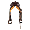 Burns Barrel Racer Saddle Chocolate Roughout with Sunflower 