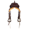 Burns Barrel Racer Saddle Chocolate Roughout with Sunflower 