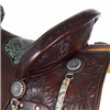 Burns Barrel Racer Saddle Chocolate Roughout with Sunflower 