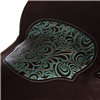 Burns Barrel Racer Saddle Chocolate Roughout with Sunflower 
