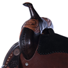 Burns Saddlery Two Tone Barrel Racer Saddle with Sunburst Fl
