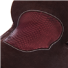 Burns Chocolate Rough Out White Buckstitch Barrel Saddle 