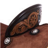 Chestnut Russet 1/8 Breed Sunflower Round Barrel Saddle