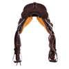 Chocolate RO Brass Rivet Round Barrel Saddle 
