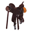 Chocolate RO Brass Rivet Round Barrel Saddle 
