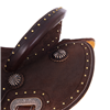 Chocolate RO Brass Rivet Round Barrel Saddle 