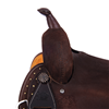 Chocolate RO Brass Rivet Round Barrel Saddle 