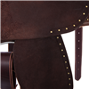 Chocolate RO Brass Rivet Round Barrel Saddle 