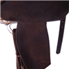 Burns Russet Smoothout Leather Saddle with Turquoise Feather