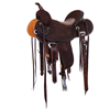 Chocolate RO Deeter Border Caiman Seat Barrel Saddle
