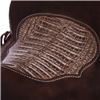 Chocolate RO Deeter Border Caiman Seat Barrel Saddle