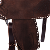 Chocolate RO Full Buckstitch Feather Notched Barrel Saddle