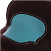 Chocolate RO Turquoise Seat Round Barrel Saddle