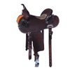 Burns Chocolate Roughout Barrel Saddle with Alligator Seat