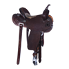 Burns Chocolate Roughout Barrel Saddle with Alligator Seat