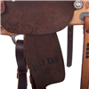 Burns Russet Roughout Chocolate Custom Floral Barrel Saddle
