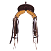 Chocolate RO Pink Python Buckstitched Round Barrel Saddle
