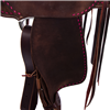 Chocolate RO Pink Python Buckstitched Round Barrel Saddle