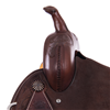 Chocolate 1/8 Breed MW Floral Corner Round Barrel Saddle