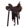 Chocolate RO D Daisy Snake Border Round Barrel Saddle