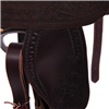Chocolate RO D Daisy Snake Border Round Barrel Saddle