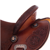 Chestnut 1/2 Breed Sunflower Corner Round Barrel Saddle