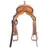 Russet SO Buckstitched Black Alligator Round Barrel Saddle