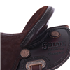 Burns Chocolate SO/RO Barrel Saddle - Round - Full Celtic Border w/ Sponsorships 