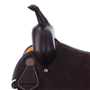 Burns Chocolate SO/RO Barrel Saddle - Round - Full Celtic Border w/ Sponsorships 
