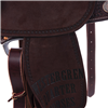 Burns Chocolate SO/RO Barrel Saddle - Round - Full Celtic Border w/ Sponsorships 