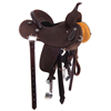 Chocolate RO Black Flat Inlay Round Barrel Saddle